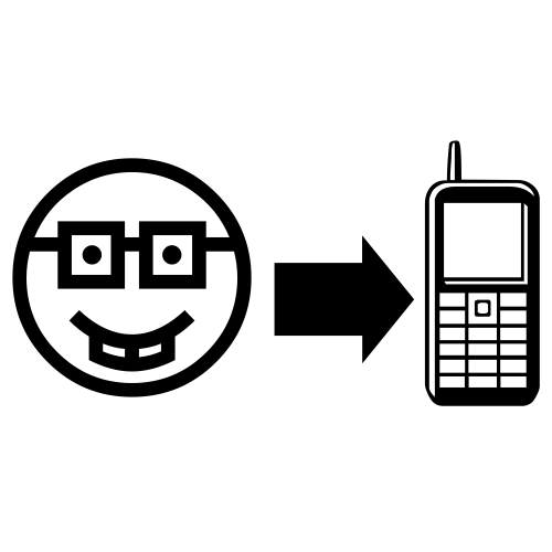 🤓📲 Emoji Domain black and white Symbola rendering
